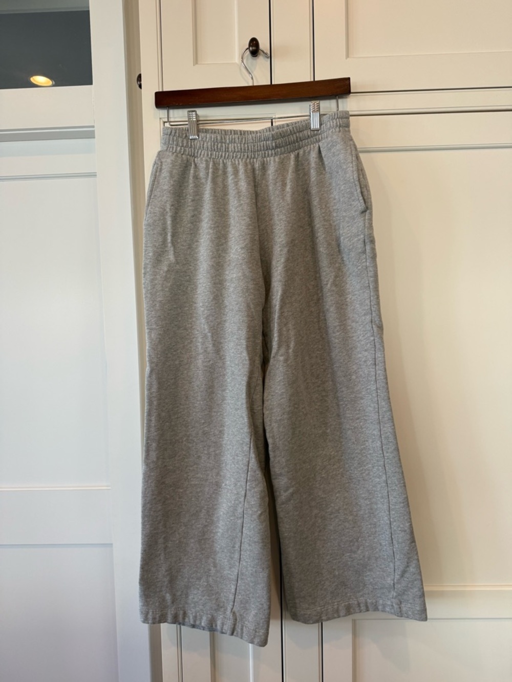Wide-Leg Gray Sweatpants